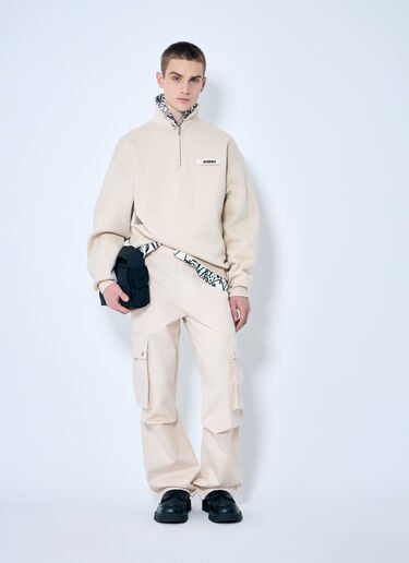 Jacquemus Le Camionneur Gros Grain Sweatshirt Beige jac0160014