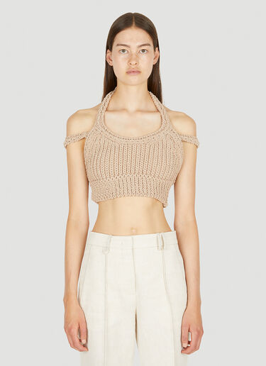 Jacquemus La Maille Nuvola Crop Top Beige jac0250168
