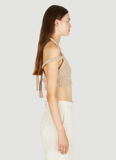 Jacquemus La Maille Nuvola Crop Top Beige jac0250168