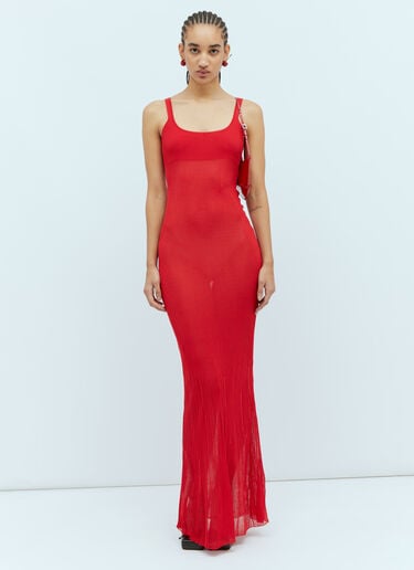 La Robe Maille Oranger Maxi Dress Jacquemus La Robe Maille Oranger Maxi Dress Red jac0254119