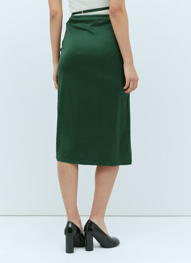Jacquemus 라 쥐프 노테 미디 스커트 그린 jac0256008