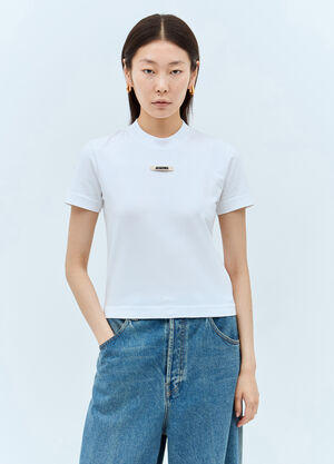 Jacquemus Le T-Shirt Gros Grain White jac0258015