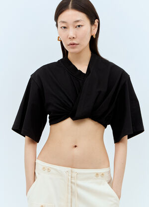 Jacquemus Le Bahia Court T 恤 黑色 jac0258023