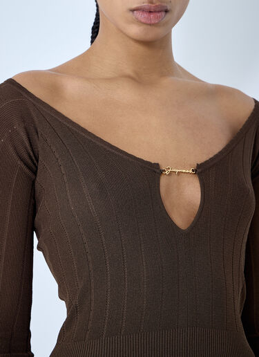 Le Haut Pralu Top Jacquemus Le Haut Pralu Top Brown jac0260011