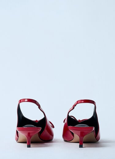 Jacquemus Les Slingbacks Cubisto B Kitten Heels Red jac0260045