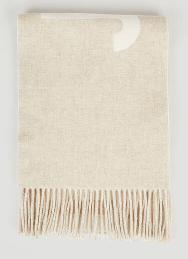 Logo Jacquard Scarf Jacquemus Logo Jacquard Scarf Beige jac0354006