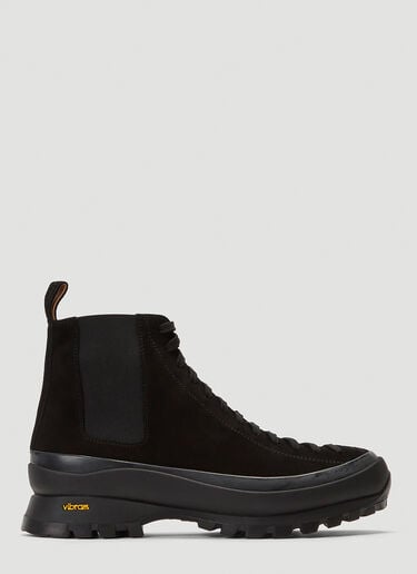 Jil Sander Vibram Lace-Up Boots Black jil0139035