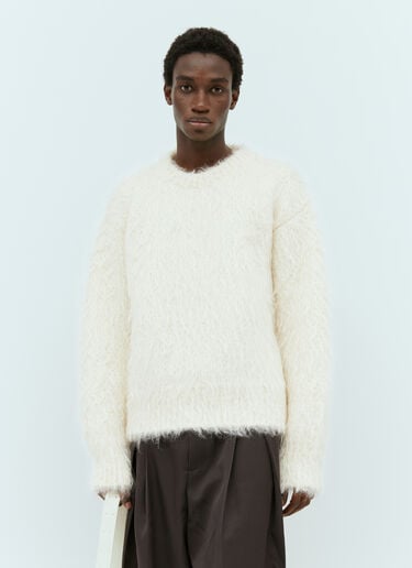 Mohair Blend Sweater Jil Sander Mohair Blend Sweater White jil0154002