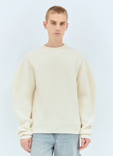 圆领羊毛针织衫 Jil Sander 圆领羊毛针织衫 乳白色 jil0158003