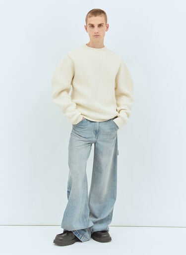 圆领羊毛针织衫 Jil Sander 圆领羊毛针织衫 乳白色 jil0158003