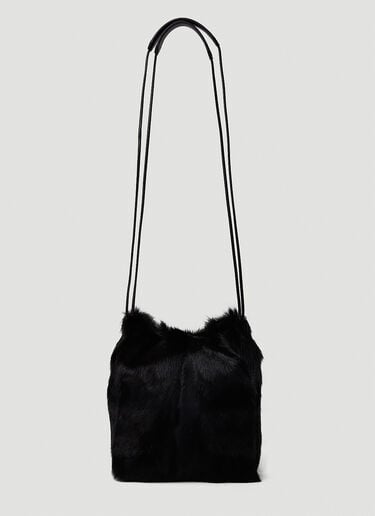 Jil Sander 덤플링 드로스트링 숄더백 Black jil0251055