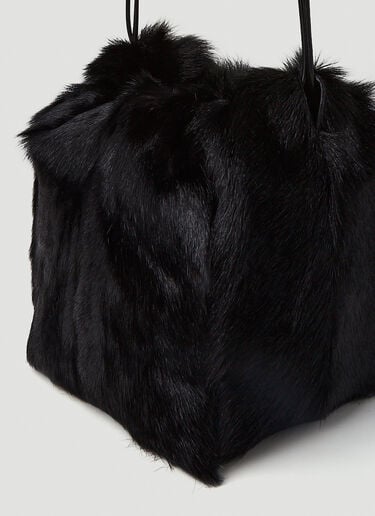 Jil Sander 덤플링 드로스트링 숄더백 Black jil0251055