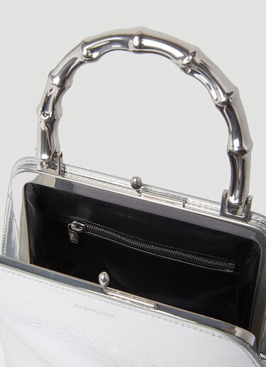 Jil Sander Goji Square Tote Bag Silver jil0253018