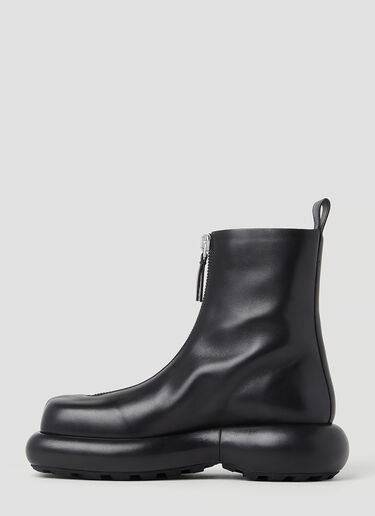 Zip Up Leather Ankle Boots Jil Sander Zip Up Leather Ankle Boots Black jil0253033