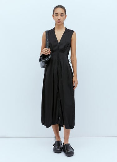 Balloon Midi Dress Jil Sander Balloon Midi Dress Black jil0254002
