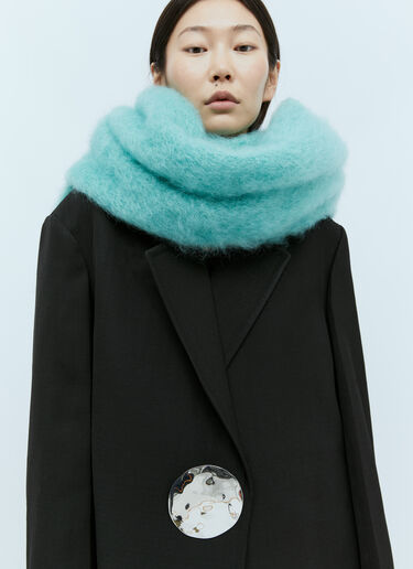 Mohair Wool Scarf Jil Sander Mohair Wool Scarf Blue jil0255004
