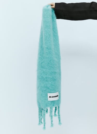 Mohair Wool Scarf Jil Sander Mohair Wool Scarf Blue jil0255004