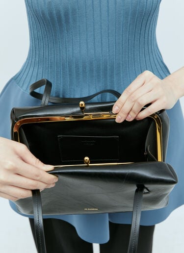 Jil Sander 스몰 고지 핸드백 블랙 jil0256014