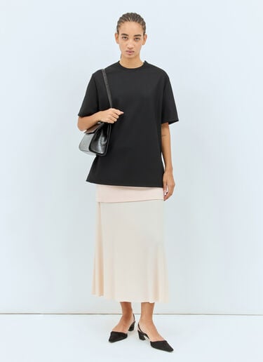 Jil Sander レイヤードミディスカート  ピンク jil0257008