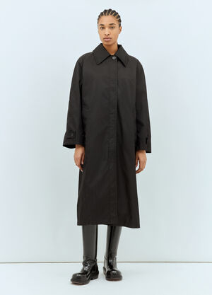 Jil Sander Spread Collar Rain Coat Black jil0259003