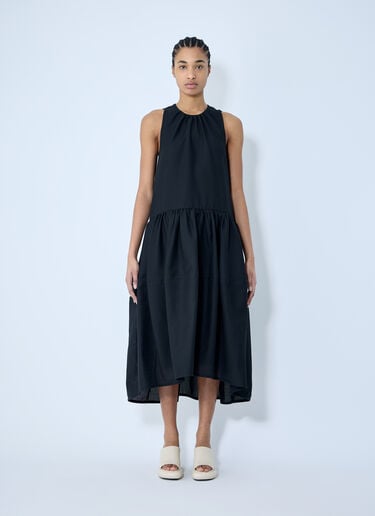 ギャザー・ウールマキシワンピース Jil Sander ギャザー・ウールマキシワンピース ブラック jil0259005