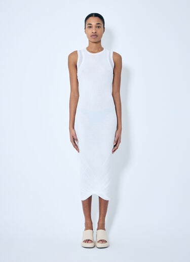 Jil Sander 레이어드 미디 원피스  화이트 jil0259006