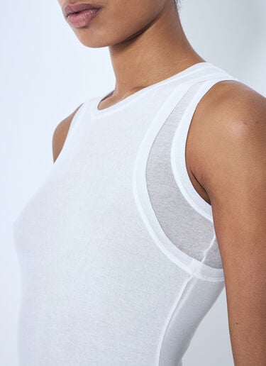 Jil Sander 레이어드 미디 원피스  화이트 jil0259006