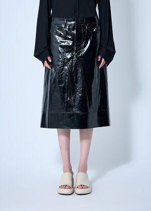 Jil Sander 光沢ペンシルスカート  ブラック jil0259008