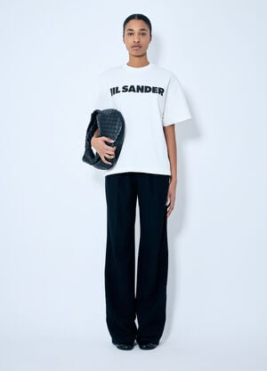 Jil Sander 로고 프린트 티셔츠  크림 jil0259012