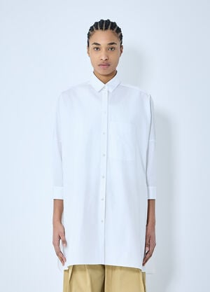 Jil Sander 면 선데이 셔츠  화이트 jil0259013