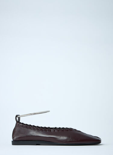 Leather Ballerina Flats Jil Sander Leather Ballerina Flats Brown jil0262012