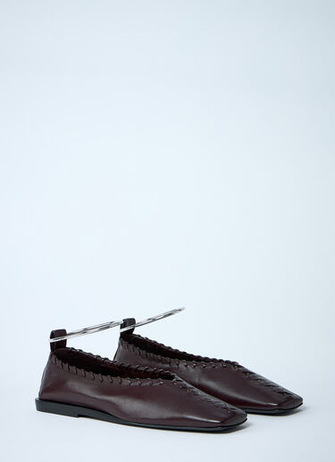 Leather Ballerina Flats Jil Sander Leather Ballerina Flats Brown jil0262012