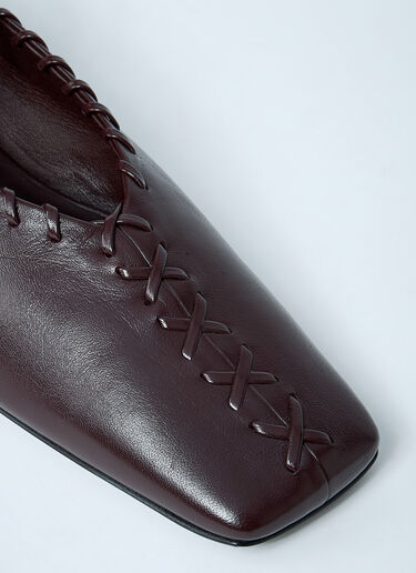 Leather Ballerina Flats Jil Sander Leather Ballerina Flats Brown jil0262012