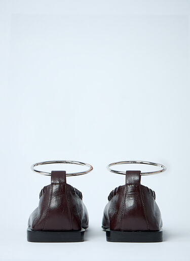 Leather Ballerina Flats Jil Sander Leather Ballerina Flats Brown jil0262012
