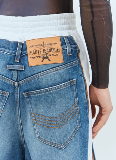 Jean Paul Gaultier 牛仔拼接棉质短裤 蓝色 jpg0159002