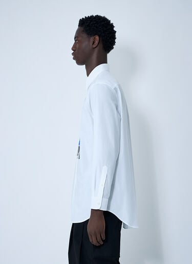Jean Paul Gaultier Logo Print Button-Down Shirt White jpg0161005