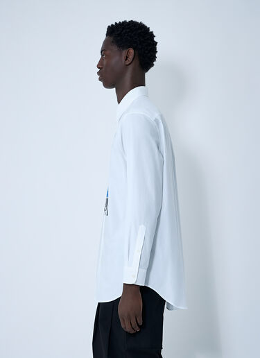Logo Print Button-Down Shirt Jean Paul Gaultier Logo Print Button-Down Shirt White jpg0161005