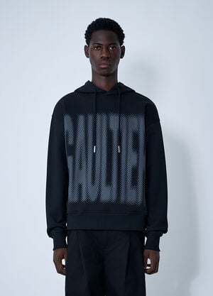 Jean Paul Gaultier Logo Motif Hooded Sweatshirt Black jpg0161006