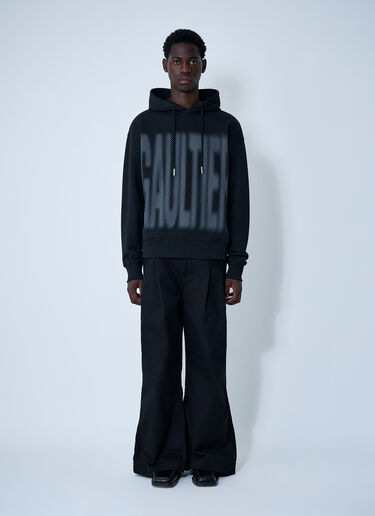 Logo Motif Hooded Sweatshirt Jean Paul Gaultier Logo Motif Hooded Sweatshirt Black jpg0161006