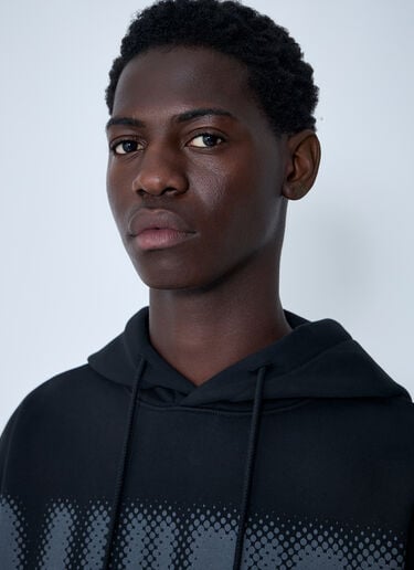 Jean Paul Gaultier Logo Motif Hooded Sweatshirt Black jpg0161006