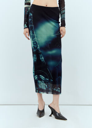 Jean Paul Gaultier Pigalle 网眼长裙 藏蓝色 jpg0258004