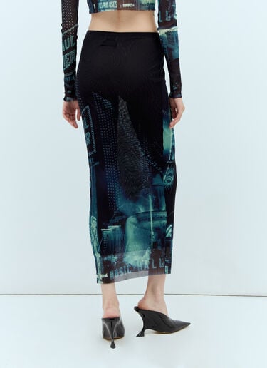 Pigalle Mesh Long Skirt Jean Paul Gaultier Pigalle Mesh Long Skirt Navy jpg0258004