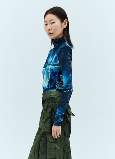 Pigalle ベルベット ボディスーツ Jean Paul Gaultier Pigalle ベルベット ボディスーツ ブルー jpg0258006