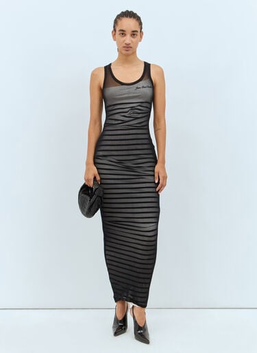 골지 마리니에르 맥시 원피스 Jean Paul Gaultier 골지 마리니에르 맥시 원피스 블랙 jpg0258014