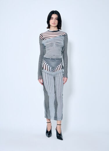 ダブルレイヤー メッシュミディスカート Jean Paul Gaultier ダブルレイヤー メッシュミディスカート ホワイト jpg0259004