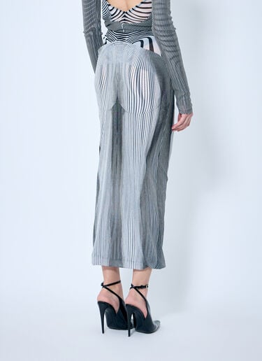 ダブルレイヤー メッシュミディスカート Jean Paul Gaultier ダブルレイヤー メッシュミディスカート ホワイト jpg0259004