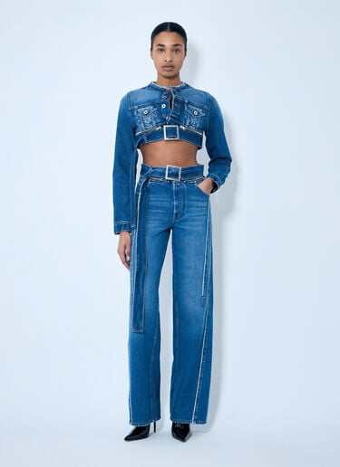 Jean Paul Gaultier Zip-Belt Denim Jeans Blue jpg0259007