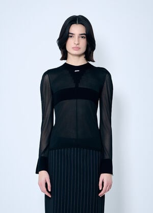 Jean Paul Gaultier Open-Knit Sweater Black jpg0259011