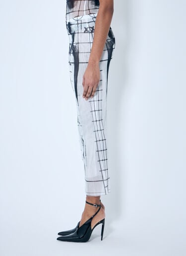 Jean Paul Gaultier Squeletor Mesh Midi Skirt Blue jpg0259018