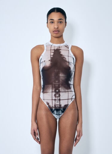 Jean Paul Gaultier Squeletor Mesh Bodysuit White jpg0259019